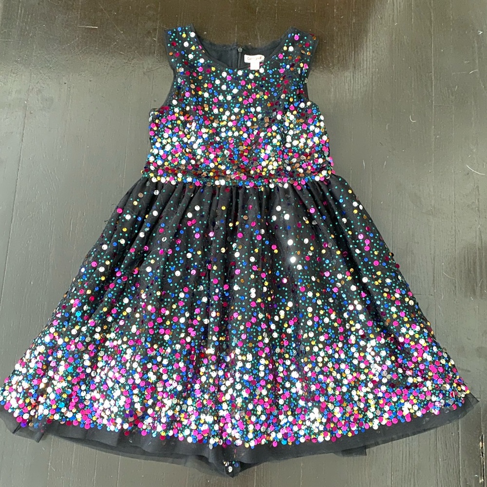 Black sequin dress
